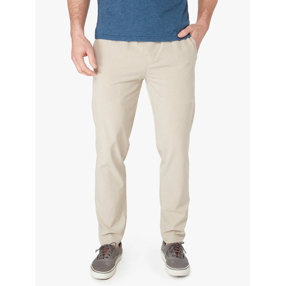 Fair Harbor Pants Mens Large One Pant Khaki Tan Stretch Straight Leg Chino